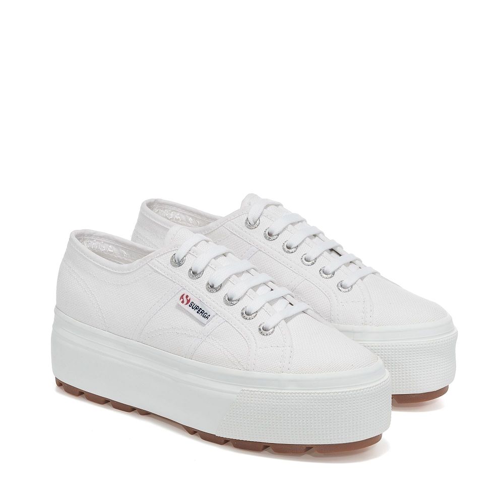 Superga 2790 Tank White Platform Sneakers - Women's Sneakers USA | US8117773